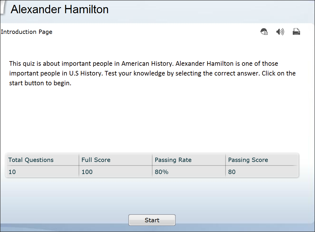 The quiz on Alexander Hamilton biography ,Founding Father of the United States of America.